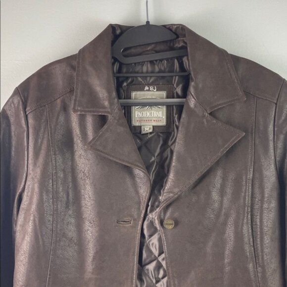 Pacific Trail Women's Dark Brown Leather Jacket Size M - Picture 2 of 10